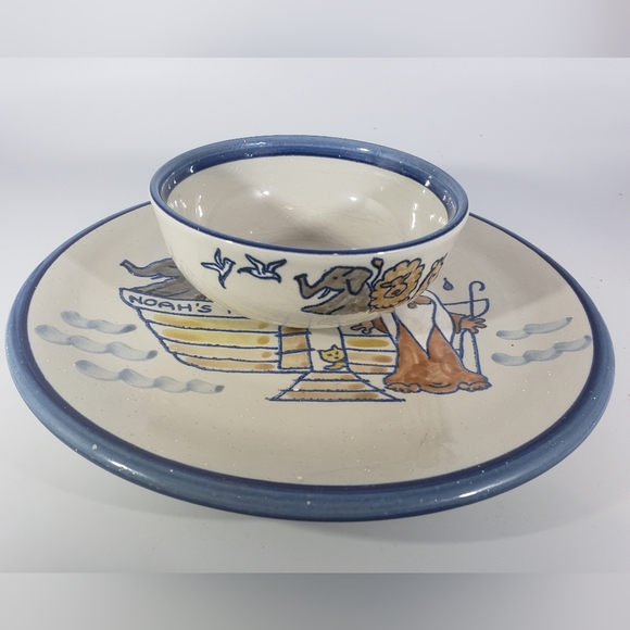 Louisville Pottery Noah's Ark Bowl and Plate - Picture 2 of 10